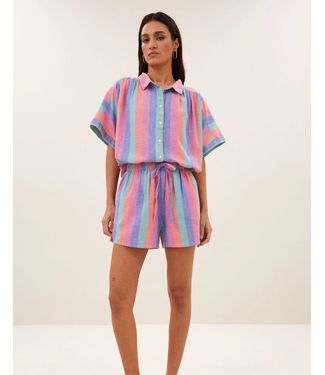 By Bar Sunny Rainbow Stripe Blouse