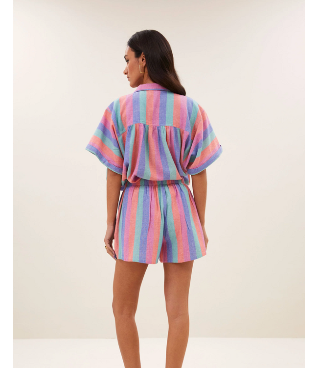 By Bar Sunny Rainbow Stripe Blouse