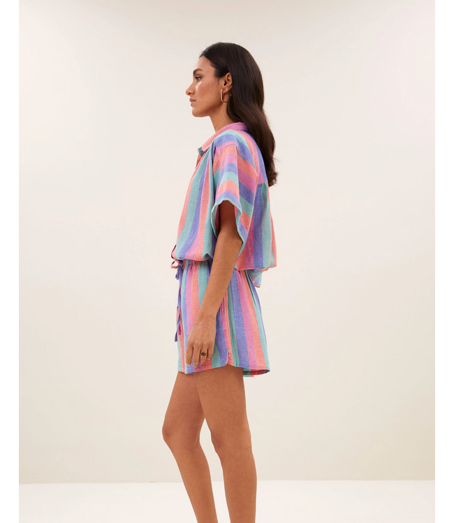 By Bar Sunny Rainbow Stripe Blouse