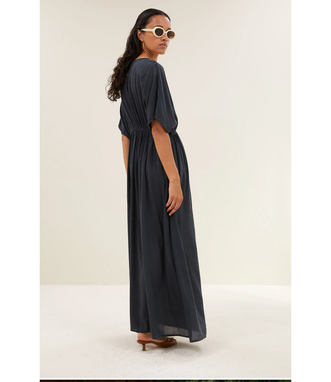 By Bar Long Dress Charcoal