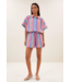 By Bar Isa Rainbow Stripe Shorts