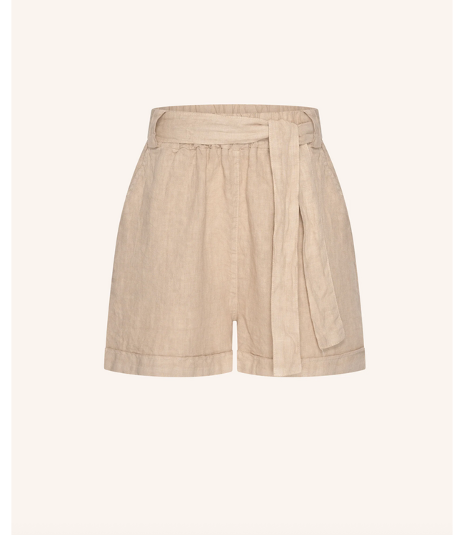 By Bar June Linen Shorts Biscuit
