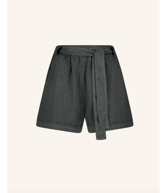 By Bar June Linen Shorts Charcoal