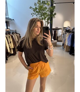 Closed Elasticated shorts spice orange