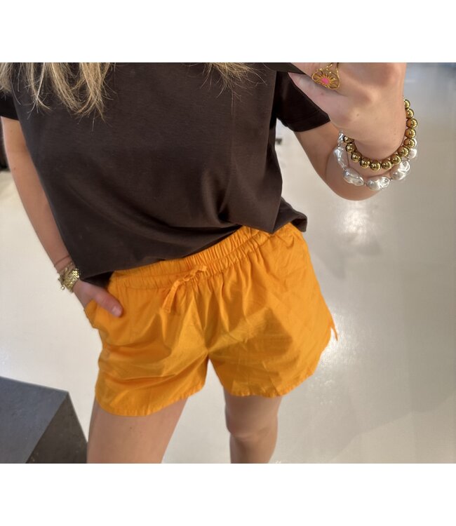 Closed Elasticated shorts spice orange