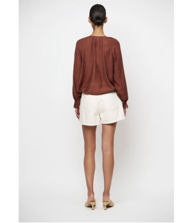 Dante 6 Menton Fringed Denim Shorts Off-White