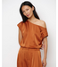 Dante 6 Roam Satin Drapey Top Sunset Orange