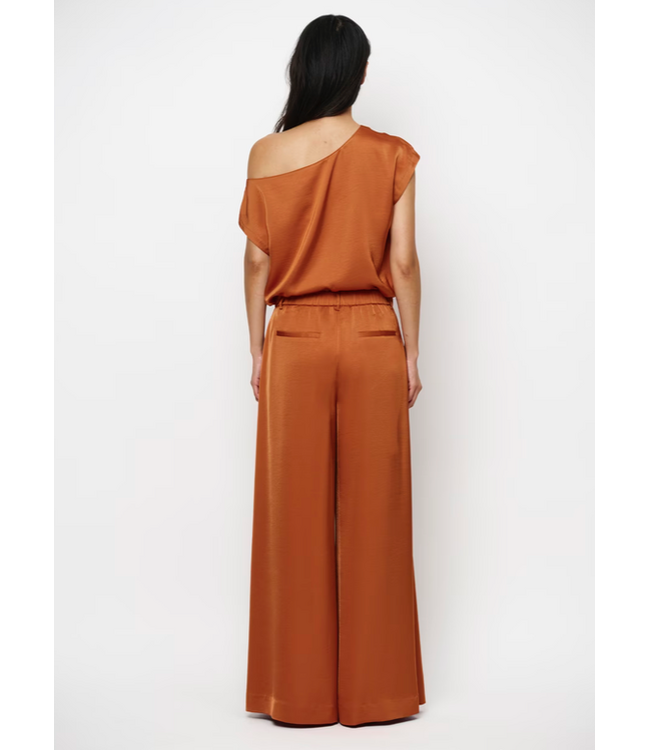 Dante 6 Roam Satin Drapey Top Sunset Orange