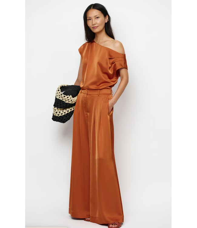 Dante 6 Onique Wide Satin pants Sunset Orange