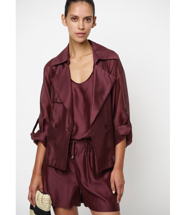 Dante 6 Svea Short Trench blazer Cacao berry