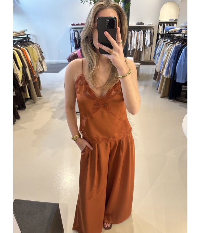 Dante 6 Ligne Lace Camisole Top Sunset Orange