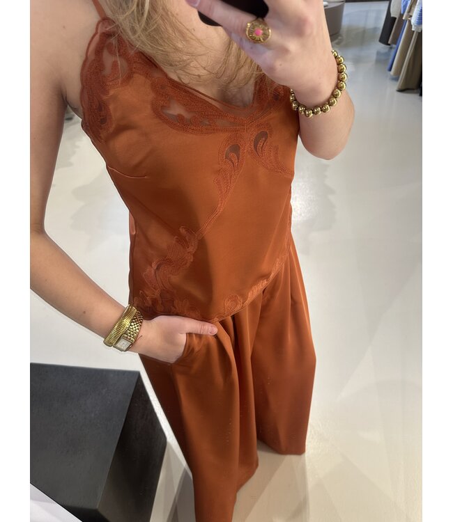 Dante 6 Ligne Lace Camisole Top Sunset Orange