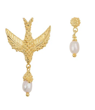 Betty Bogaers Copy of Mini Bird Stud Earing Gold