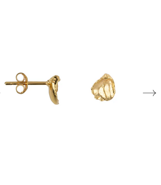 Betty Bogaers Copy of Hammered Heart Stud Earing Gold
