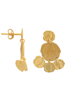 Betty Bogaers Copy of Bird pearl Earring gold