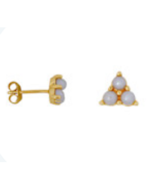 Betty Bogaers Triplet Piece Stud Earring Gold (one piece)