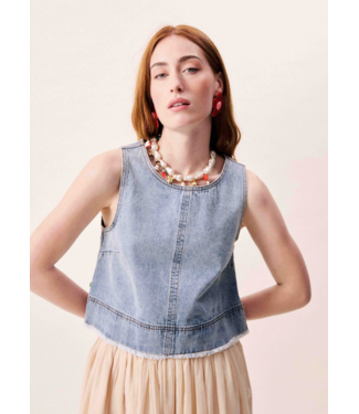 FRNCH Aqualina Top blue jean
