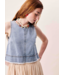 FRNCH Aqualina Top blue jean