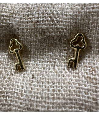 Betty Bogaers Key Stud earring Gold (one piece)