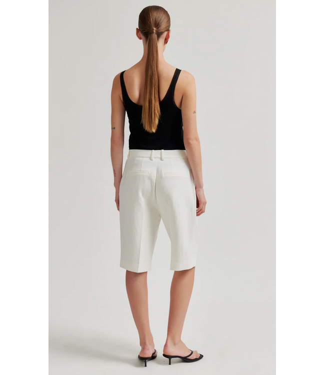 Second Female Lino Shorts White Alyssum