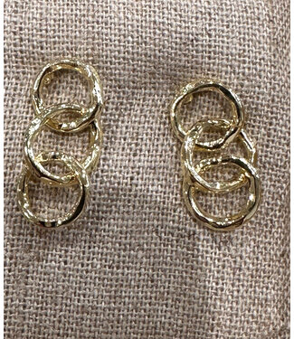 Betty Bogaers Copy of Bird pearl Earring gold