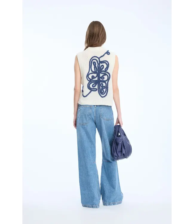 Munthe Nowland knit top ivory