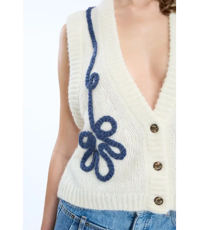 Munthe Nowland knit top ivory