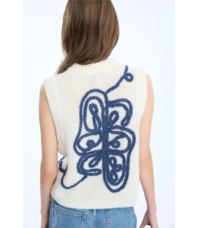 Munthe Nowland knit top ivory