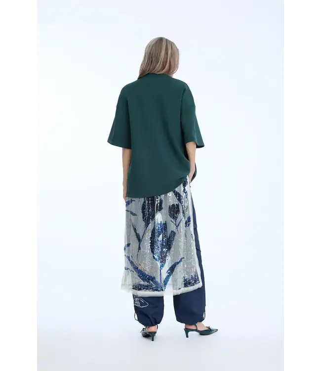 Munthe Nilou shirt petrol green