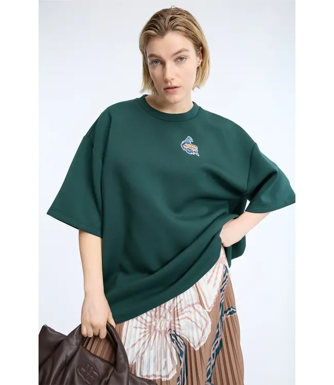 Munthe Nilou shirt petrol green
