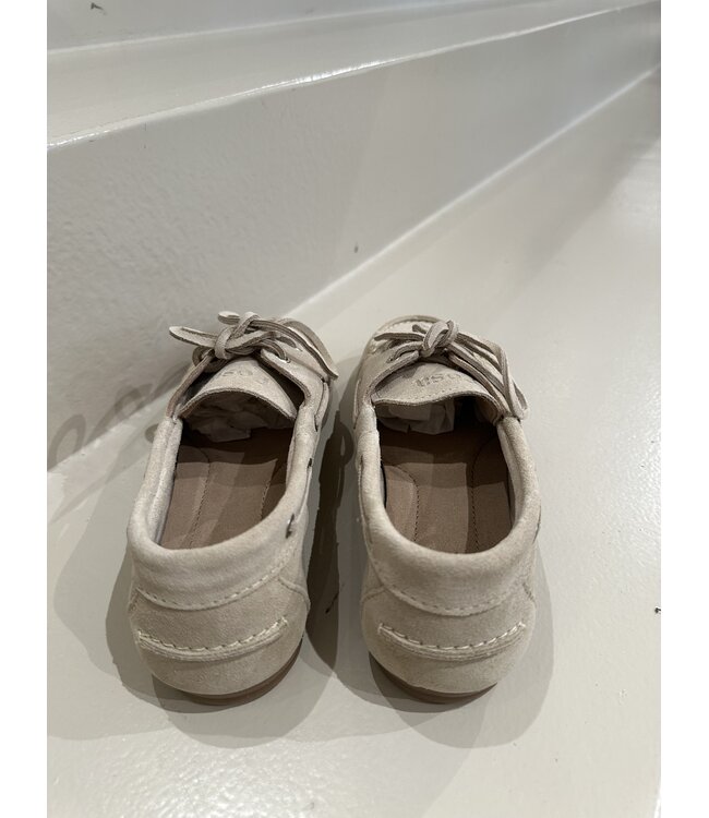 Posa Boat Loafer Suede Light Taupe