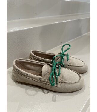 Posa Boat Loafer Suede Light Taupe