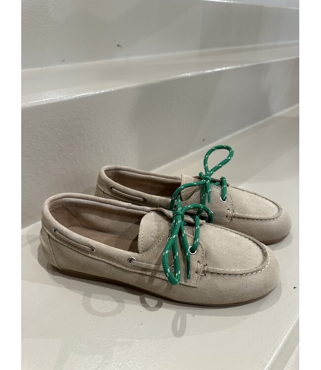 Posa Boat Loafer Suede Light Taupe