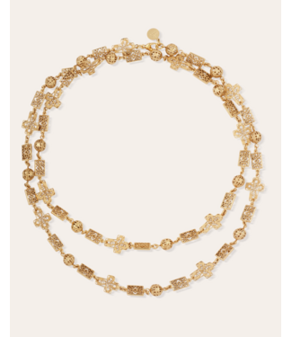 Gas Bijoux Yuca croix long Necklace