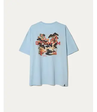 Denham Kansai graphic tee Blue fog