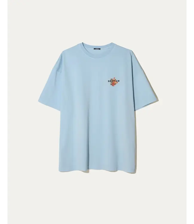Denham Kansai graphic tee Blue fog