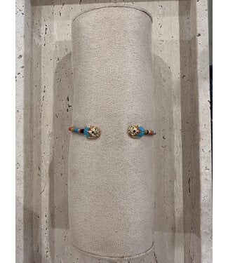 Gas Bijoux Copy of Tao Cruzita earring Turqoise Tyger Eye