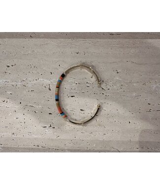 Gas Bijoux Zanzibar Bracelet Jonc Blue Orange