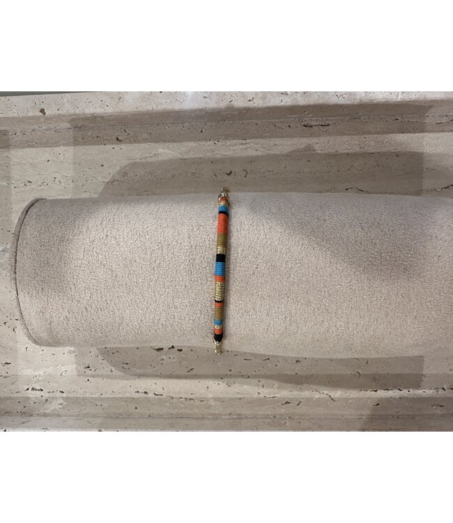 Gas Bijoux Zanzibar Bracelet Jonc Blue Orange