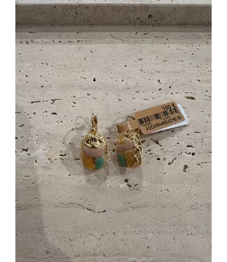 Gas Bijoux Copy of Bermudes hoop earrings petrol