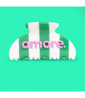 Forever amore claw clip green/white