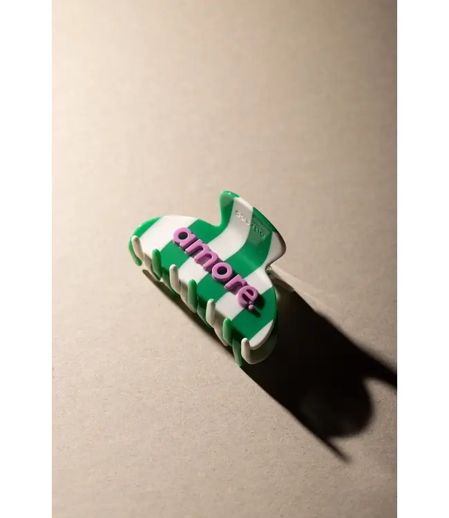 Forever amore claw clip green/white