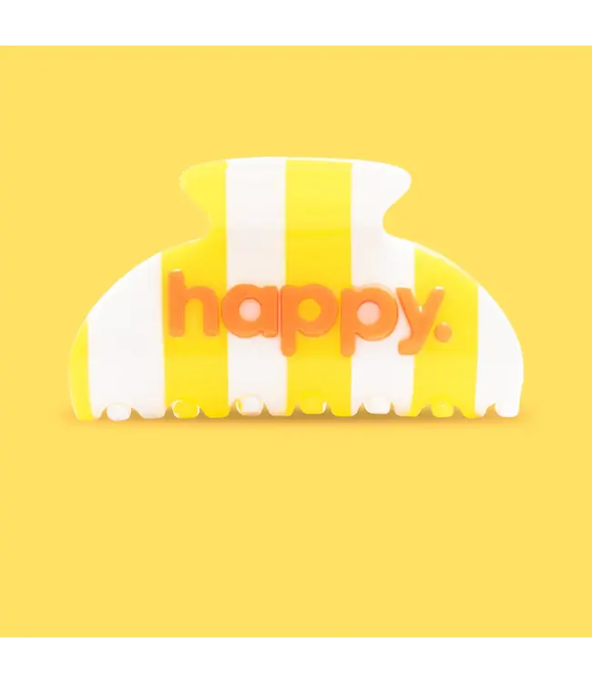 Forever happy claw clip yellow/white