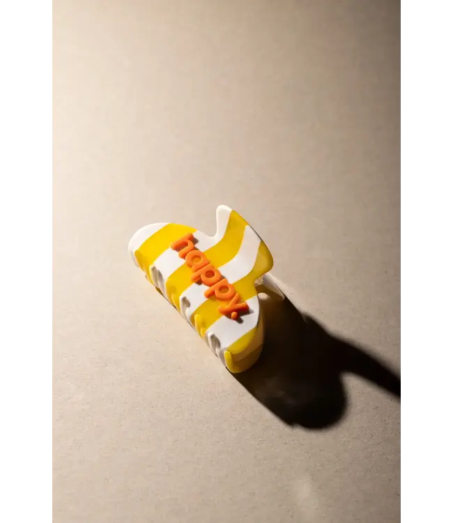 Forever happy claw clip yellow/white