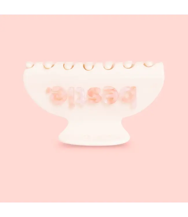 Forever bestie. Claw clip Beige/pink