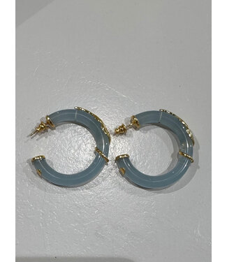 Gas Bijoux CREOLE COBRA Earring Light Blue