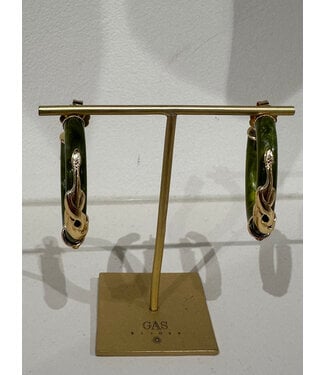 Gas Bijoux CREOLE COBRA Earring Green