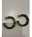 Gas Bijoux CREOLE COBRA Earring Green