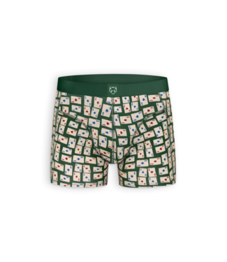 A-dam Boxer Brief Green Cardgame AOP