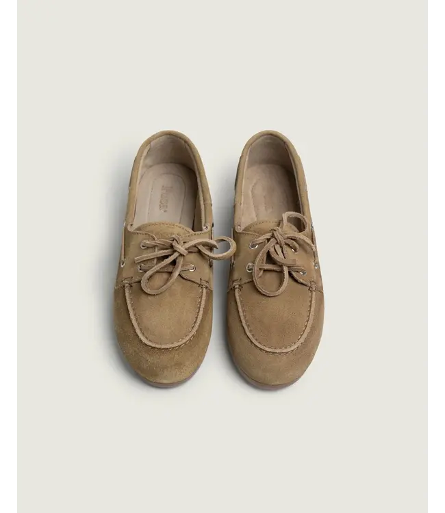 Posa Boat Loafer Suede Camel